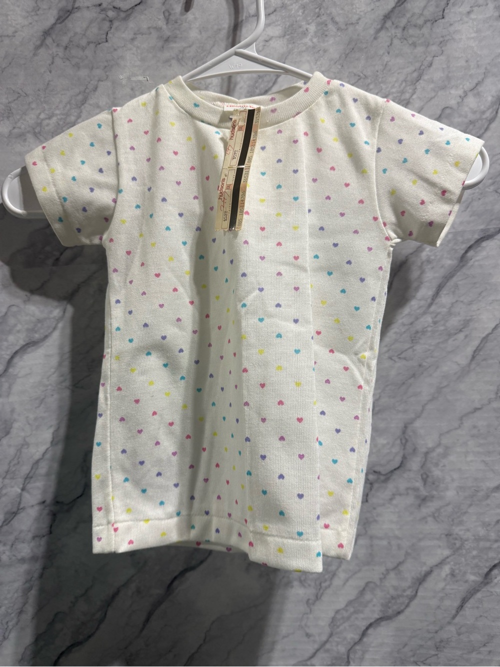 Vintage Health-Tex Girls 3T Heart Print Knit Top Shirt Made in USA NOS